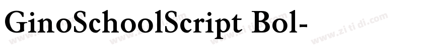 GinoSchoolScript Bol字体转换